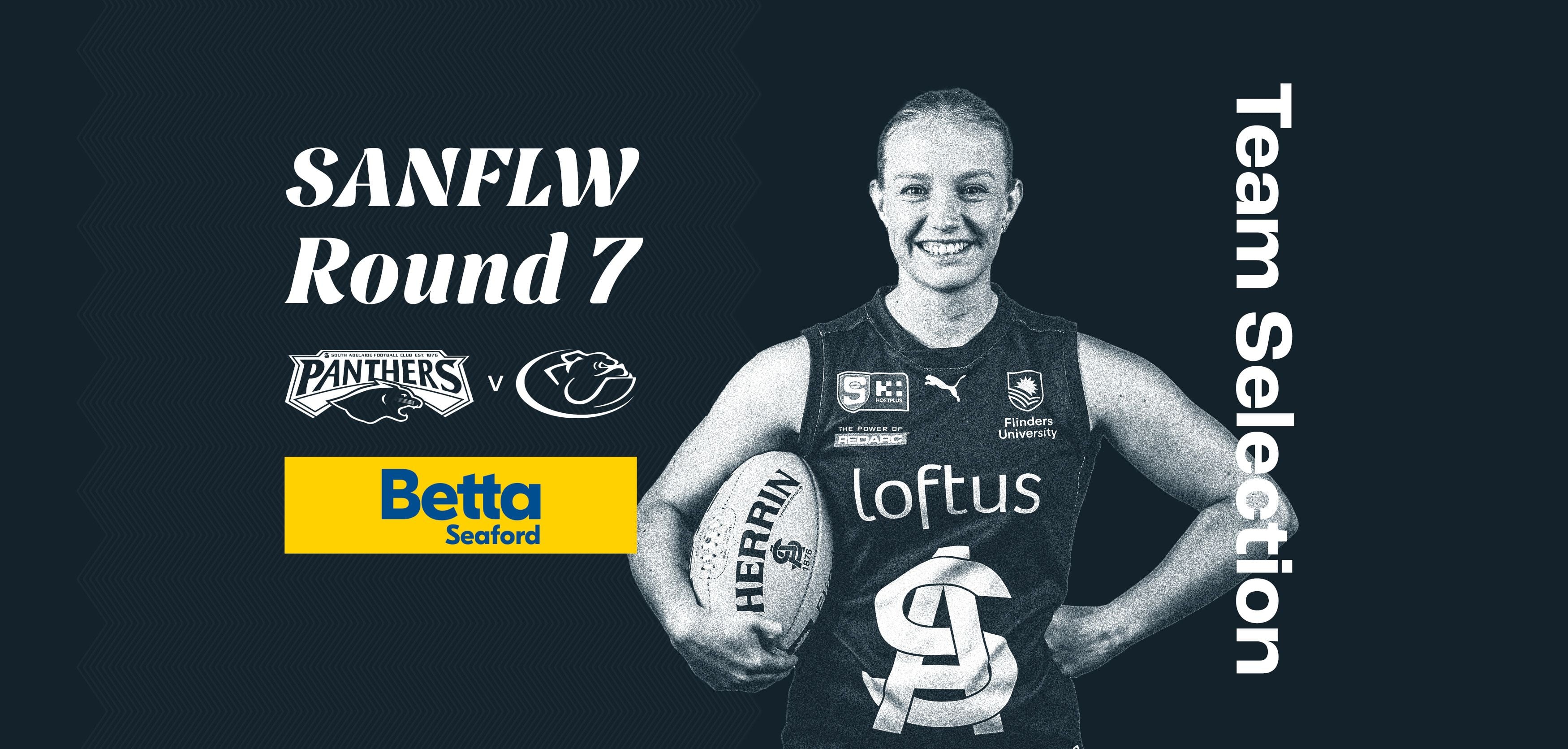 BETTA Team Selection: SANFLW Round 7 v Central District BETTA Team Selection: SANFLW Round 7 v Central District